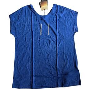 ROC Running On Clouds women's T Shirt sz Medium Indigo performance athletic